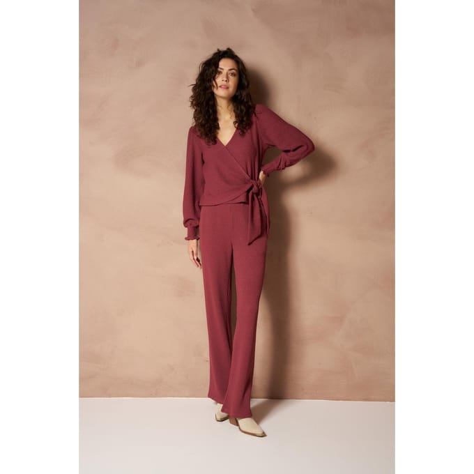 Lofty Manner Broek Pant Mea Structure Relaxed Ri32 1 Brick Red Dames Maat - XS