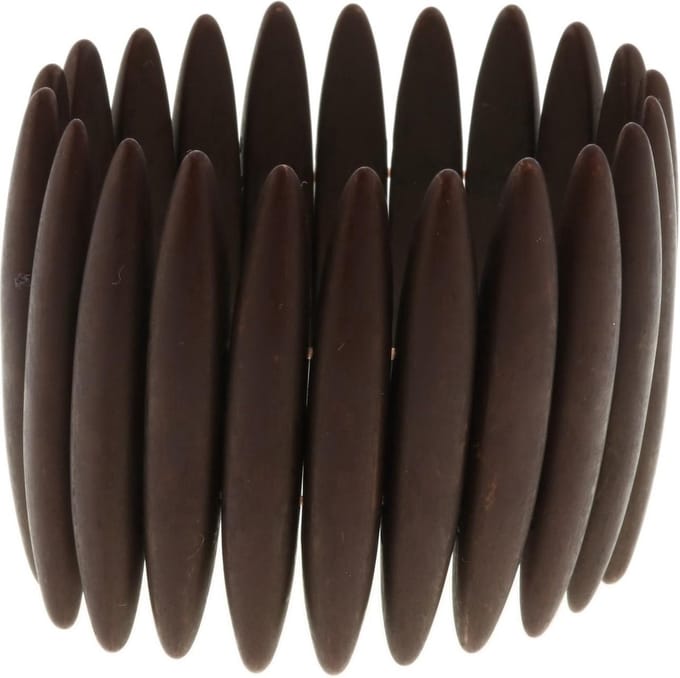 Behave - Armband breed elastisch - Aards bruin - Bohemian stijl
