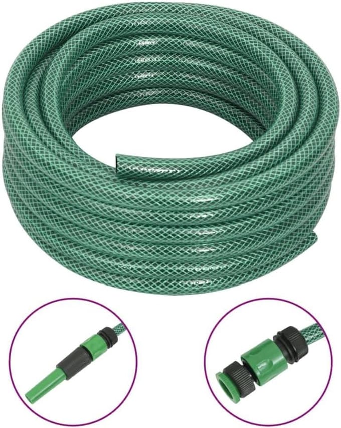 Tuinslang elastisch - Flexibele waterslang - Tuin water geven - UV- en algenbestendig - 10 meter - Groen