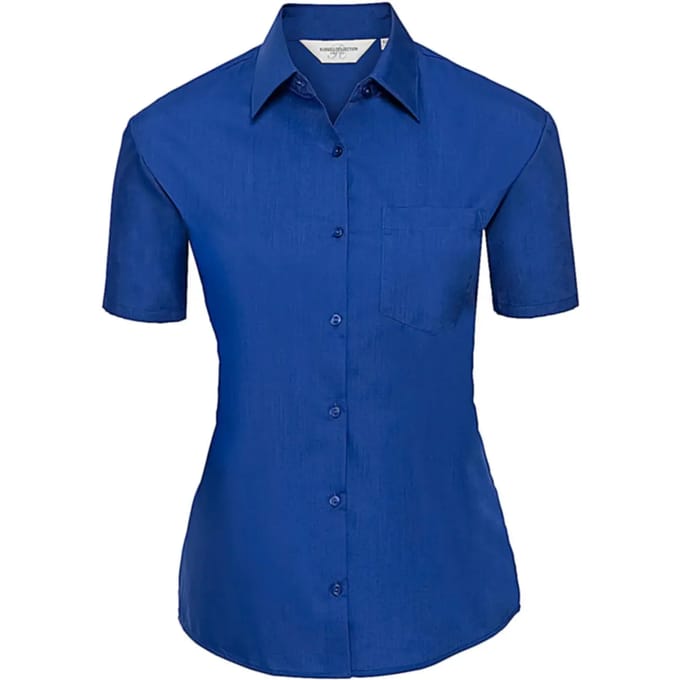 Korte mouwen popeline blouse voor dames Russell Athletic