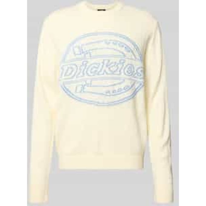 Gebreide pullover met logo en ronde hals