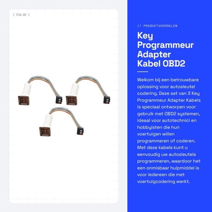 Dailygoods - Key Programmeur Adapter Kabel - Obd2 Autosleutel