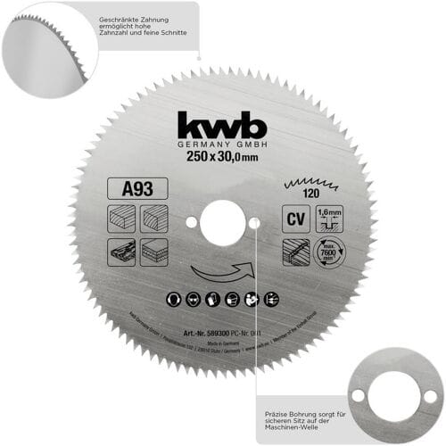 kwb 584511 Cirkelzaagblad 160 x 20 x 2.2 mm 1 stuk(s)