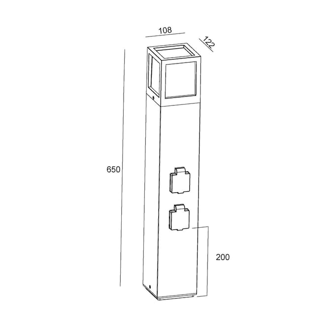 Deko Light 733064 Facado Socket Staande buitenlamp E27 20 W Donkergrijs