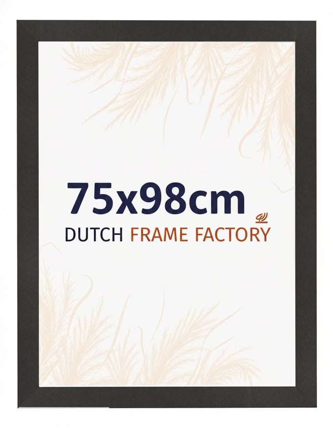 Fotolijst 75x98 cm - MDF - Zwart Mat - Benno