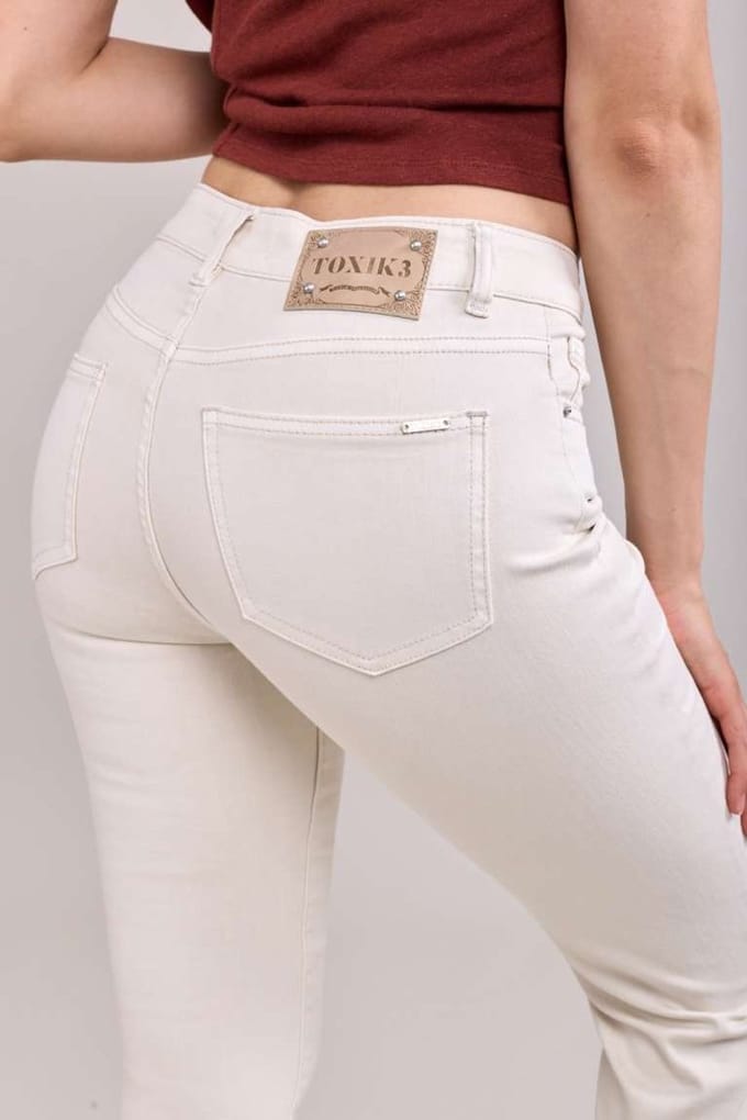 Toxik3 jeans - slim fit creme