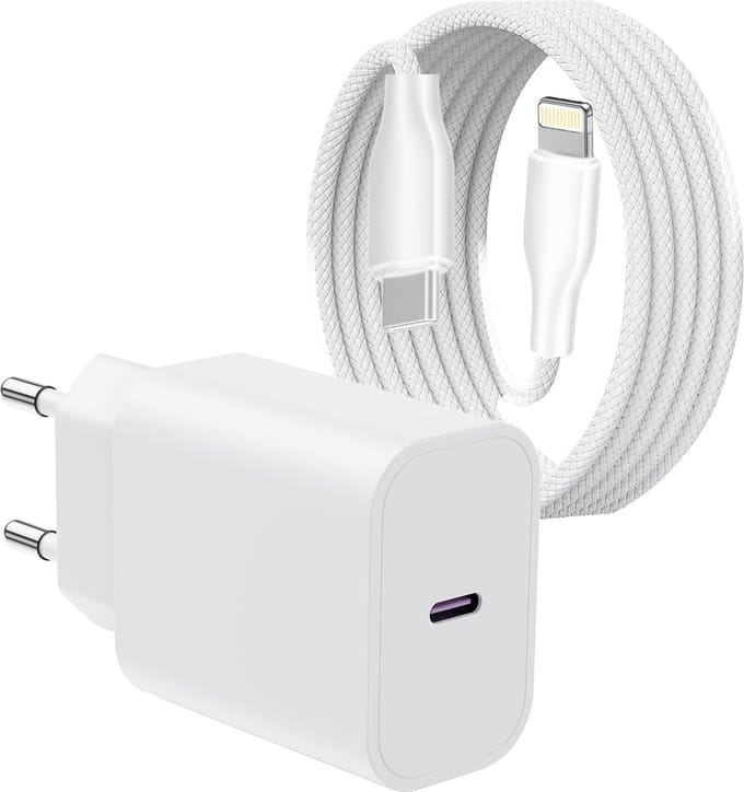 Super Snellader geschikt voor Apple iPhone 14 en iPad met Lightning - 2 Meter Oplader Set