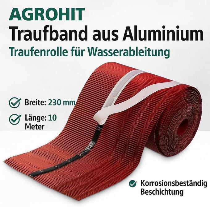 10 Meter Dakgootrol Aluminium - 230mm Universele Dakplaat Reiniging