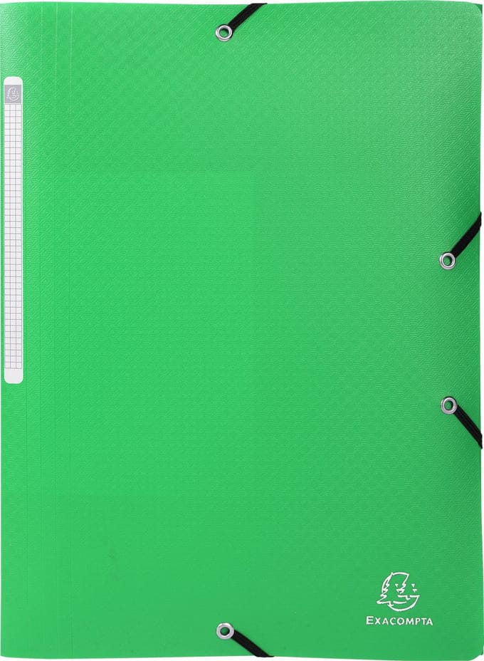 Exacompta 50x Elastomap 3 kleppen PP 5/10de Ondoorschijnend - A4 - Lichtgroen - 55813E
