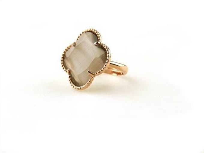model Fiori ring in zilver roos verguld lichtgrijs