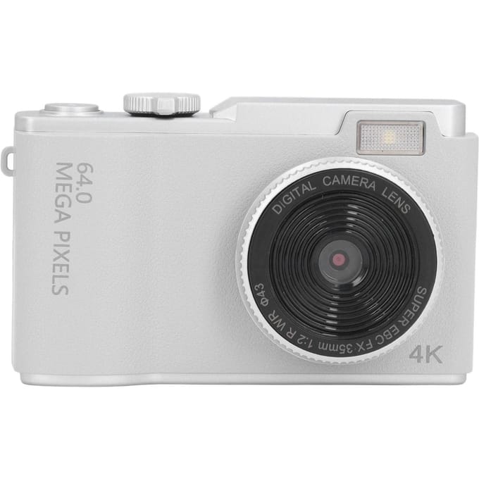 Appareil photo numérique 48MP 1080P Écran 2,4 pouces Zoom 16x Anti-tremblement Caméra selfie compacte portable blanc