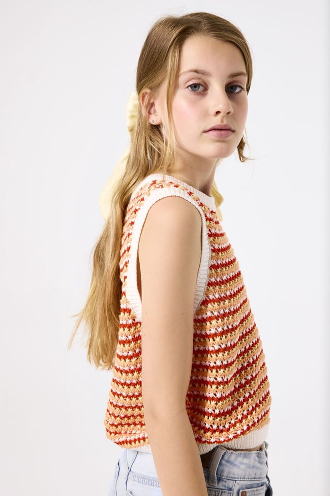 GARCIA Meisjes Trui Oranje Sleeveless