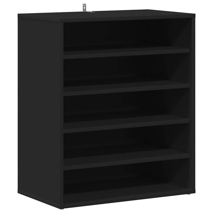 vidaXL - Schoenenkast - 60x35x70 - cm - bewerkt - hout - zwart
