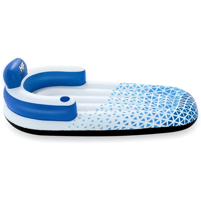 Hydro Force Drijvend Loungebed Float Ligbed Single - 191 x 107 cm - Zwembad Luchtbed - Blauw/Wit