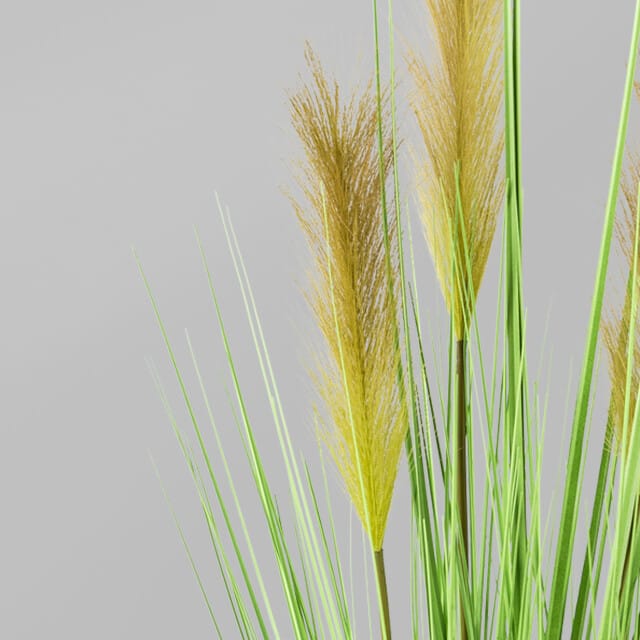 Kopu® Kunstplant Pampusgras 110 cm - 5 pluimen - in witte pot