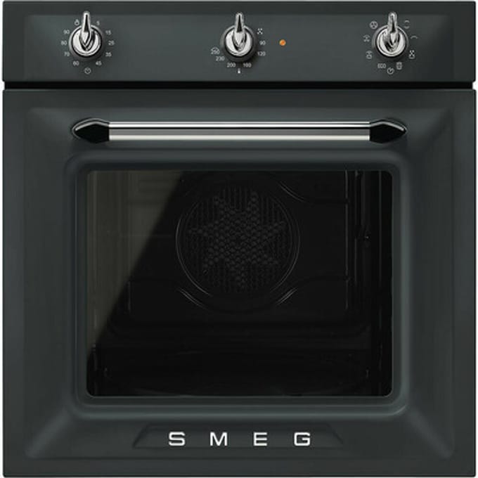 SMEG Thermogeventileerd Oven Oven , Victoria, 60 cm, Thermogeventileerd, Zwart, A, Vapor Clean