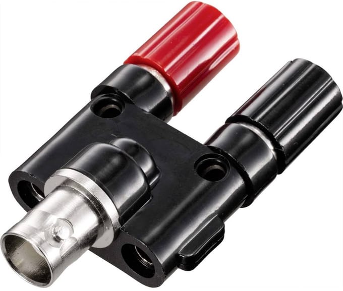 TRU COMPONENTS Adapterstekker BNC-bus - Bus 4 mm Recht Zwart