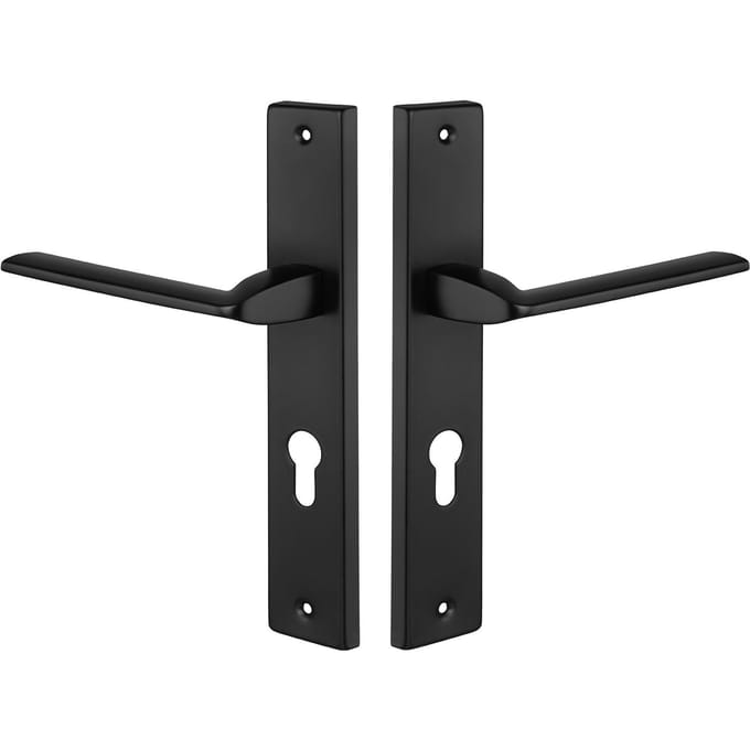 Kuchinox Zambia Deurklink Zwart - Schedel 72mm - Cilindergat