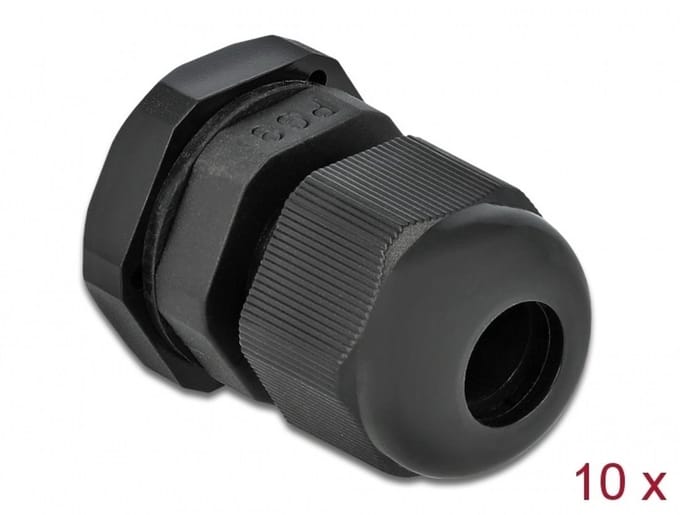 Kabelwartel PG9 10 stuks zwart
