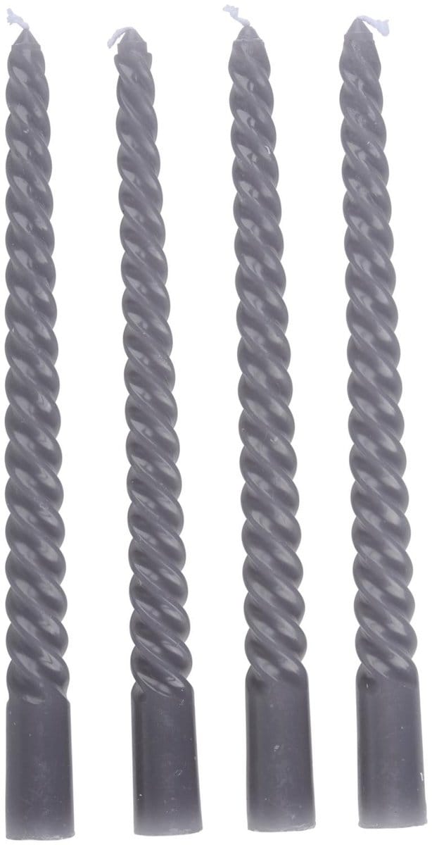 Twisted candle grey 4pc