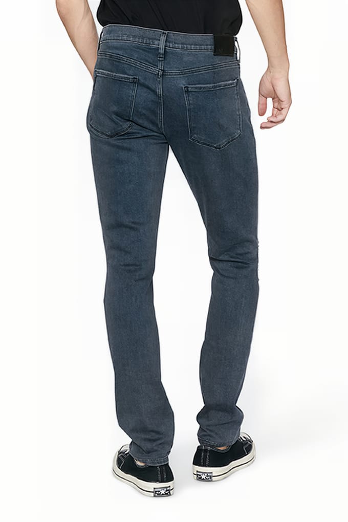 PAIGE Lennox Farley Destructed Maat: W30 | Slim Jeans Outlet | Heren | Blauw