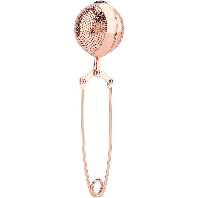 Infuseur à thé portable en acier inoxydable Passoire Réutilisable Forme boule Filtre à théière beige