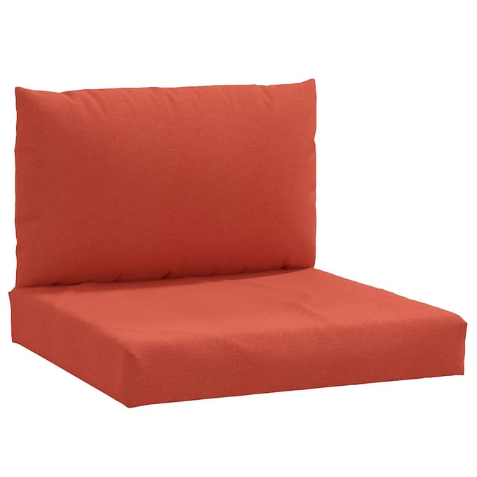vidaXL - Palletkussens - 2 - st - stof - gemêleerd - rood