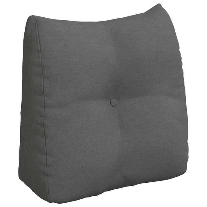 vidaXL - Rugkussen - Donkergrijs - 45 - x - 50 - x - 24 - cm - Stof
