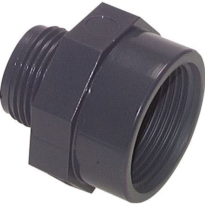 Verloopadapter G1 1/2'' Buitendraad X Rp2'' Binnendraad PVC-U 16bar En 1452-3 [2 Stuks]