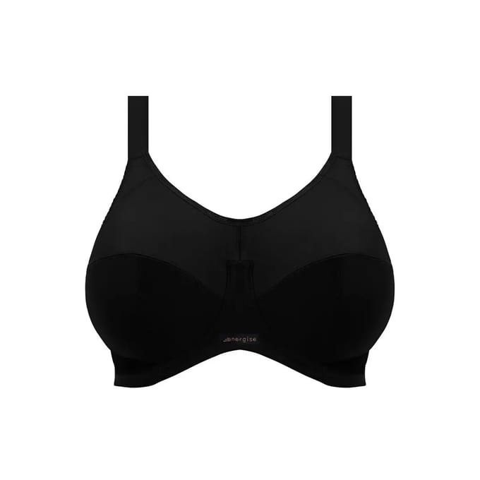 Elomi Energise Grote maten Sport bh – Zwart - 85D