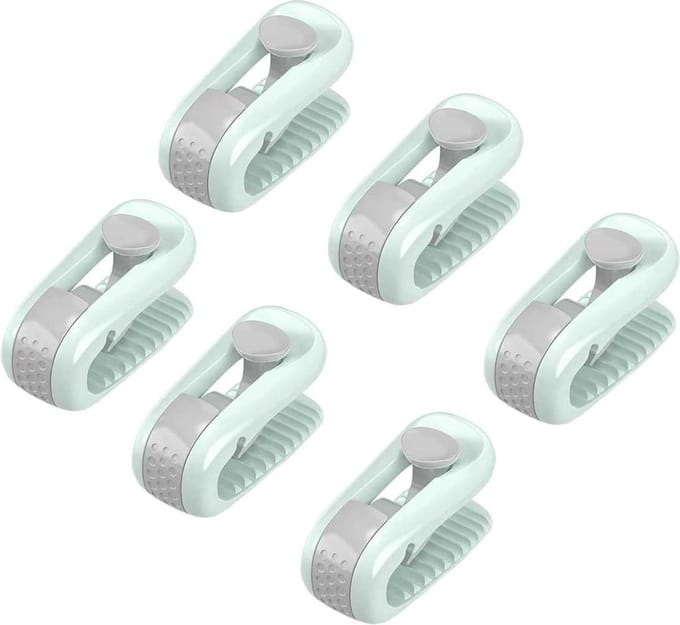 YONO Dekbedclips met Opbergbox – Klemmen – Knijpers – Dekbed Clips 6 Stuks – Lichtgroen