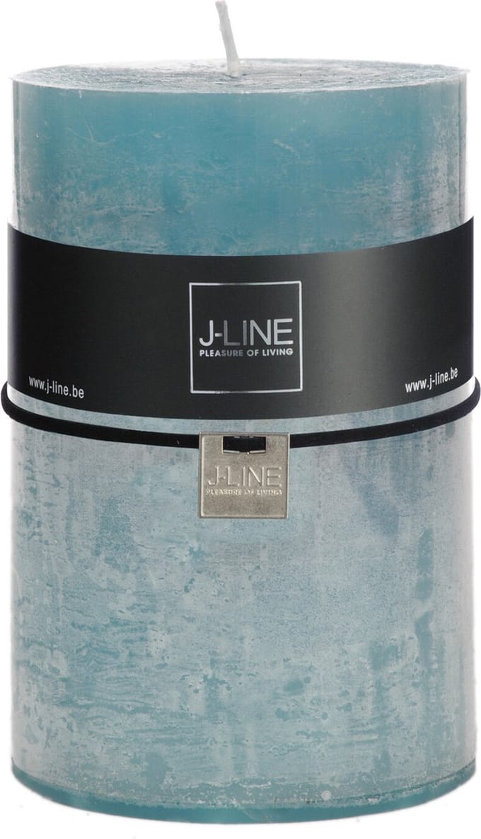 J-Line cilinderkaars - blauw - extra large - 120U - 6 stuks