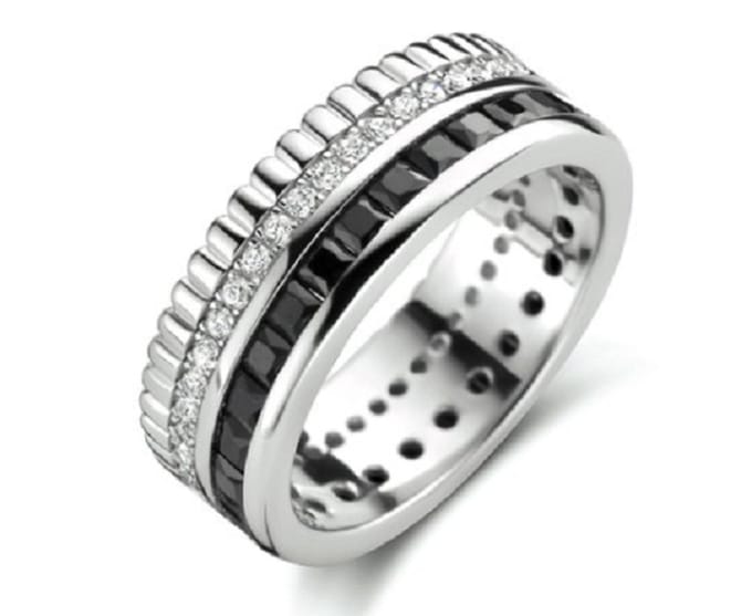 Schitterende Zilveren Ring met Zirkonia 19,00 mm.