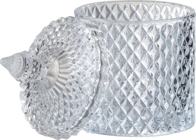 J-Line voorraadpot Geslepen Cilinder - glas - transparant - large