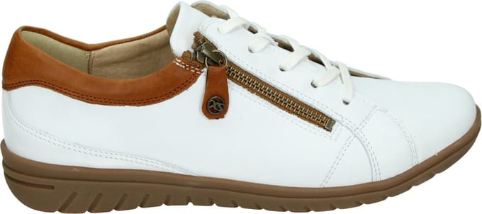 hartjes - 162.0826/99 - Dames veterschoenen - Kleur: Wit/beige - Maat: 40.5