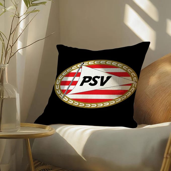 Psve-Eindhoven Kussensloop Kussensloop, Dubbelzijdig Bedrukt, Bankkussen, Slaapkamer Hoofdeinde Short plush 18*18(CM)-1Pcs