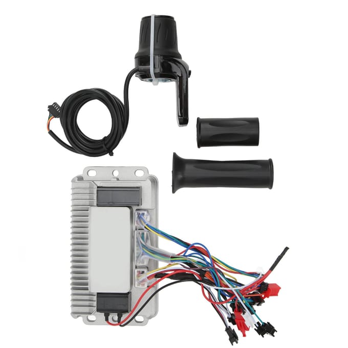 48V 60V 1000W Sinusgolf Borstelloze Motorcontroller 3 Modi met LCD-paneel Draaigashendel gray