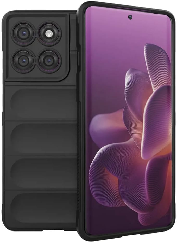 Hoesje geschikt voor Motorola Edge 60 Pro - Techsuit Magic Shield Silicone Back Cover - Zwart