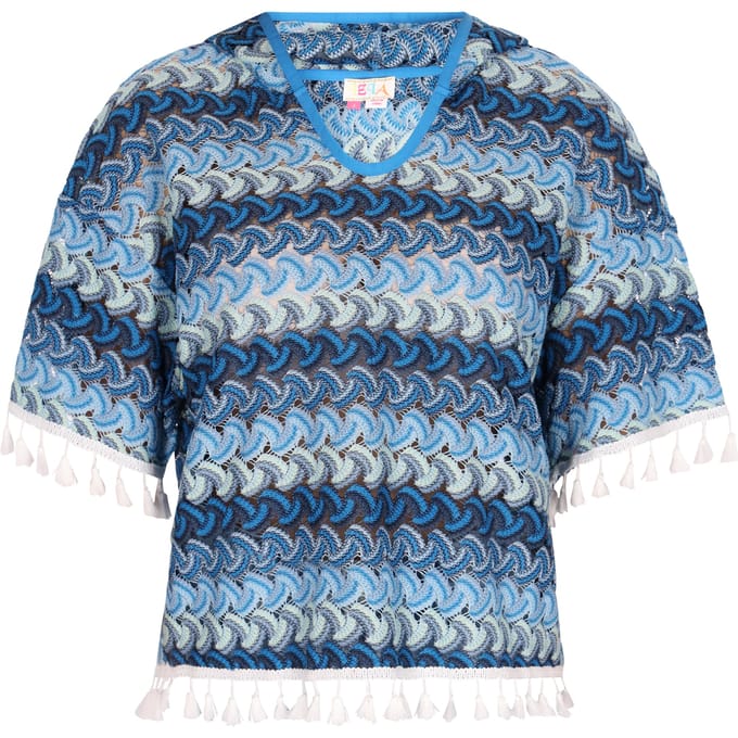 IZIA Hoodie Dames Blauw Veelkleurig