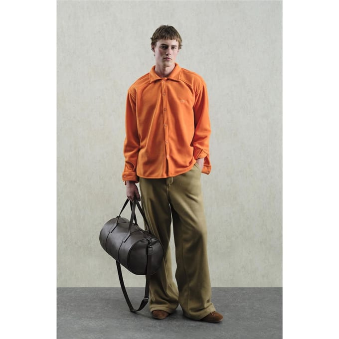 Oversized Pluche Shirt met Drukknoopsluiting