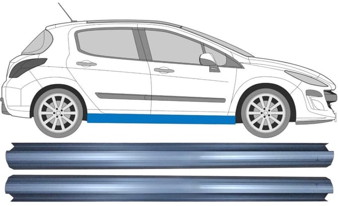Reparatie dorpel voor Peugeot 308 2007-2013 / Links + Rechts / Set