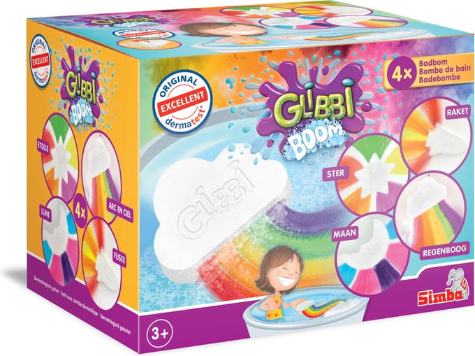 Glibbi Special Effect Bombz -  Badbom - Set van 4 - Badspeelgoed - dermatologisch getest