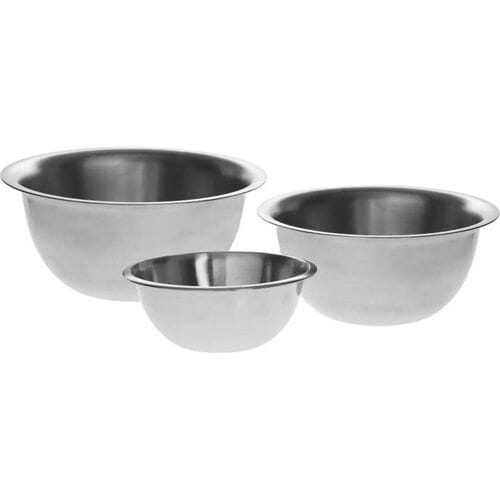 Set 3x beslagkommen/mengkommen RVS - 1L - 2L - 3,3L