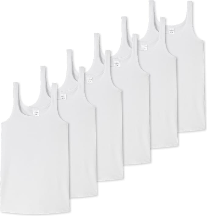 Schiesser Meisjes tops / onderhemden 6 pack Teens Girls 95/5 Cotton