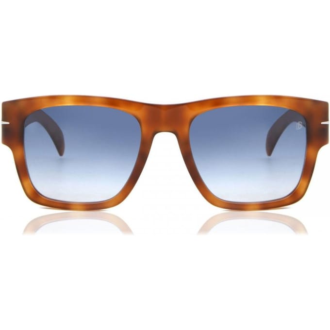 David Beckham DB 7000/S BOLD HAVANA HONEY/LIGHT BLUE SHADED 52/20/145 Herrenbrillen Zonnebrillen