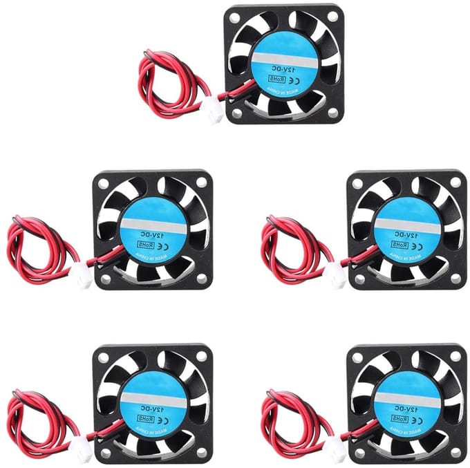 3D printer ventilator 40x40x10mm - stille mini koeling - 12V DC - ideaal voor 3D printer extruder - ShopVlot