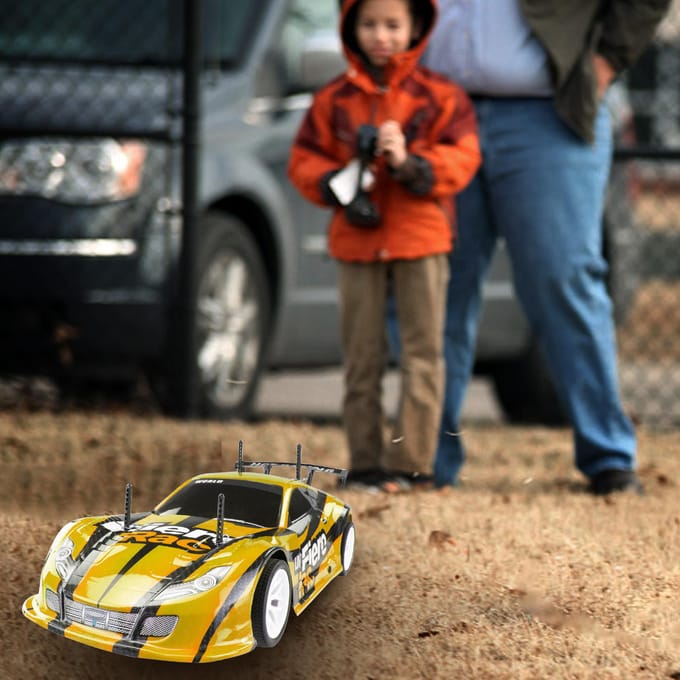Afstandsbediening auto 1/10 2,4 GHz 20 km/u afstandsbediening raceauto kindercadeau RTR blauw