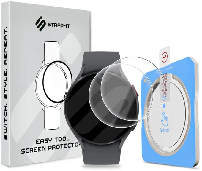 Strap-it 2-pack Screenprotector met One-Click Tool screen protector display bescherming geschikt voor Samsung Galaxy Watch 5 40mm