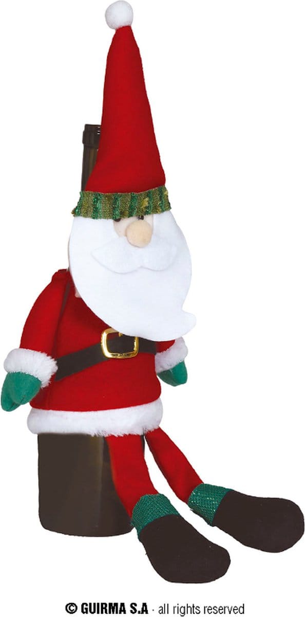 Fiestas Guirca - Kerstman voor wijnfles 45 cm
