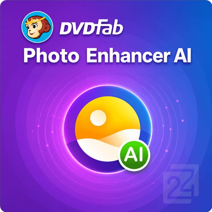 DVDFab Photo Enhancer AI Windows 2 jaar